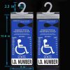 Handicap Placard Holder for Auto 10.6" x 5" with Large Hanger, Ultra Transparent Disabled Parking Placard Protector, 2 Pack - Transparent