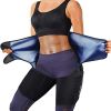 3 in 1 Waist Trimmers for Women Workout Sweat Waist Trainer Body Shaper - Blue - L/XL