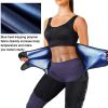 3 in 1 Waist Trimmers for Women Workout Sweat Waist Trainer Body Shaper - Blue - S/M