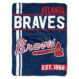 Braves OFFICIAL Major League Baseball, "Walk Off" 46"x 60" Micro Raschel Throw by The Northwest Company - 1MLB/65901/0002/RET