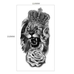 Animal Pattern Tiger Lion Half Arm Water Transfer Imitation Tattoo (Option: 28style-114x210MM)