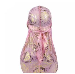 Rose Imitation Silk Long Tail Pirate Hat Toe Cap (Option: Pink gold-One size)