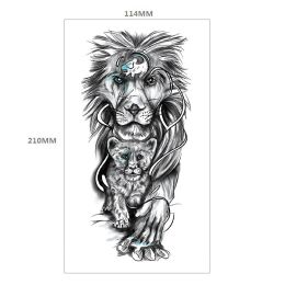 Animal Pattern Tiger Lion Half Arm Water Transfer Imitation Tattoo (Option: 10style-114x210MM)