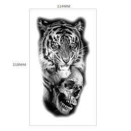 Animal Pattern Tiger Lion Half Arm Water Transfer Imitation Tattoo (Option: 22style-114x210MM)