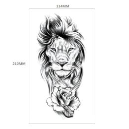 Animal Pattern Tiger Lion Half Arm Water Transfer Imitation Tattoo (Option: 3style-114x210MM)