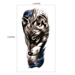Animal Pattern Tiger Lion Half Arm Water Transfer Imitation Tattoo (Option: 16style-114x210MM)