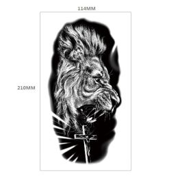 Animal Pattern Tiger Lion Half Arm Water Transfer Imitation Tattoo (Option: 15style-114x210MM)