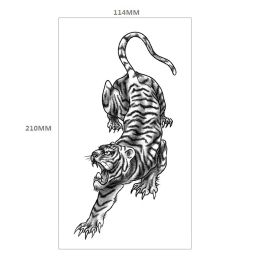 Animal Pattern Tiger Lion Half Arm Water Transfer Imitation Tattoo (Option: 8style-114x210MM)