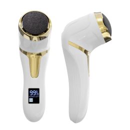 LCD Digital Display Electric Vacuum Cleaner Foot Scrubber Exfoliating Pedicure Beauty Supplies Gadgets (Option: White-USB)