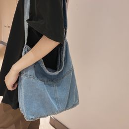 New Ins Fashion Denim Shoulder Bag (Option: Light Blue)