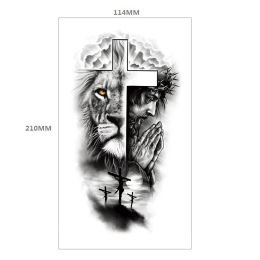 Animal Pattern Tiger Lion Half Arm Water Transfer Imitation Tattoo (Option: 26style-114x210MM)